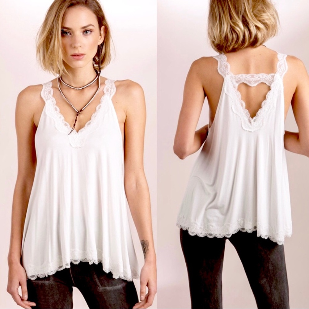 Delicate Lace Trim Tank